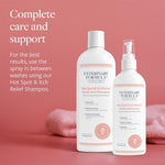 Veterinary strength hot spot treatment spray to prevent scratching and biting in domestic pets