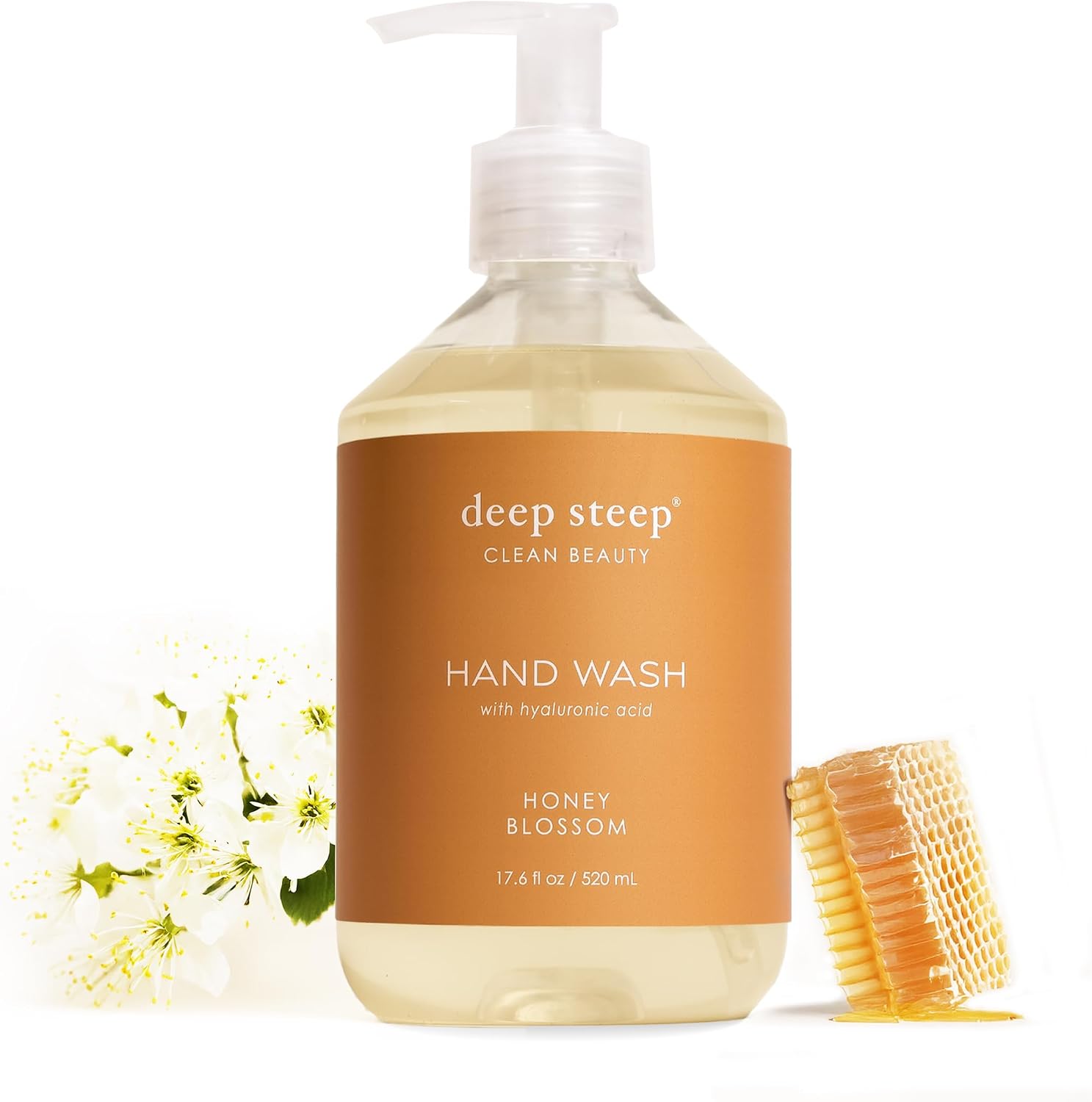 Deep Steep Liquid Hand Wash Honey Blossom front view bottle