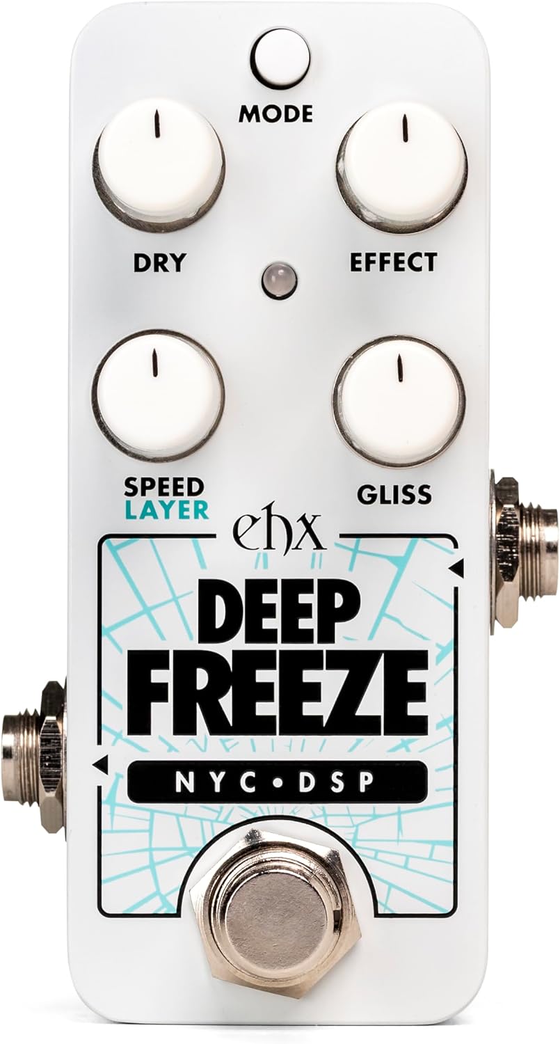 Electro-Harmonix Pico Deep Freeze Sound Retainer Pedal front view with control knobs.