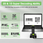 Symcode barcode scanner rugged green and black housing angle