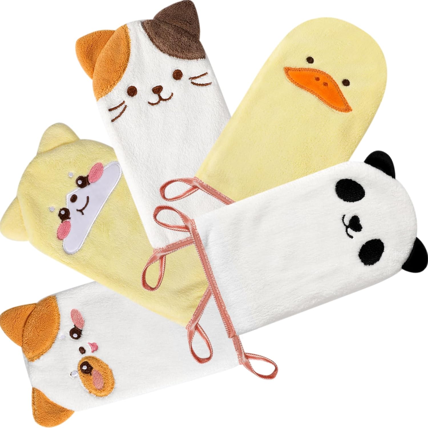 Phogary 5-Pack Microfiber Body Wash Mitts front view