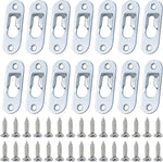 AUEAR, Metal Keyhole Hanger Picture Frame Mirror Cabinet Hanging Fasteners Hardware Flush Wall with Mount Screws (50 Pack, Black) - Image 9