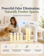 Eco friendly pet safe odor neutralizing refill bottle clear view