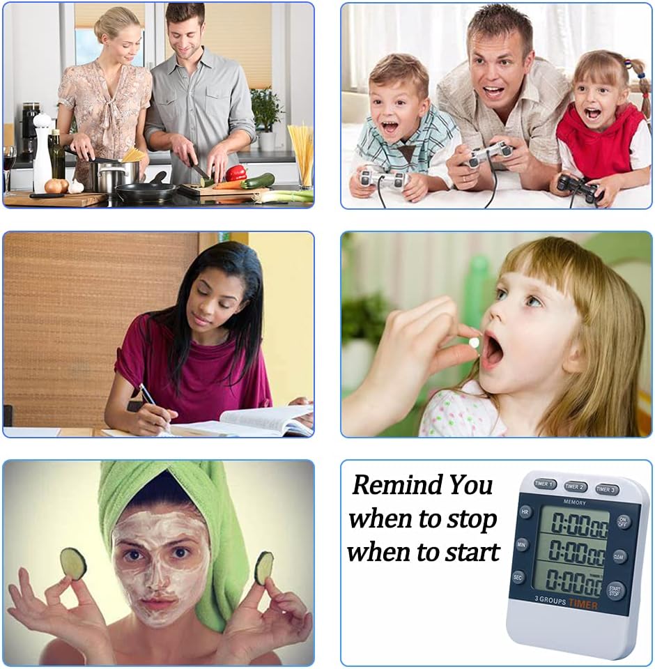 Digital Dual Kitchen Timer, Multiple Channels Countdown Timer - Image 7