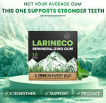 Larineco peppermint sugar-free gum twin pack close up