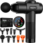 TOLOCO Percussion Massage Gun front view in premium matte black