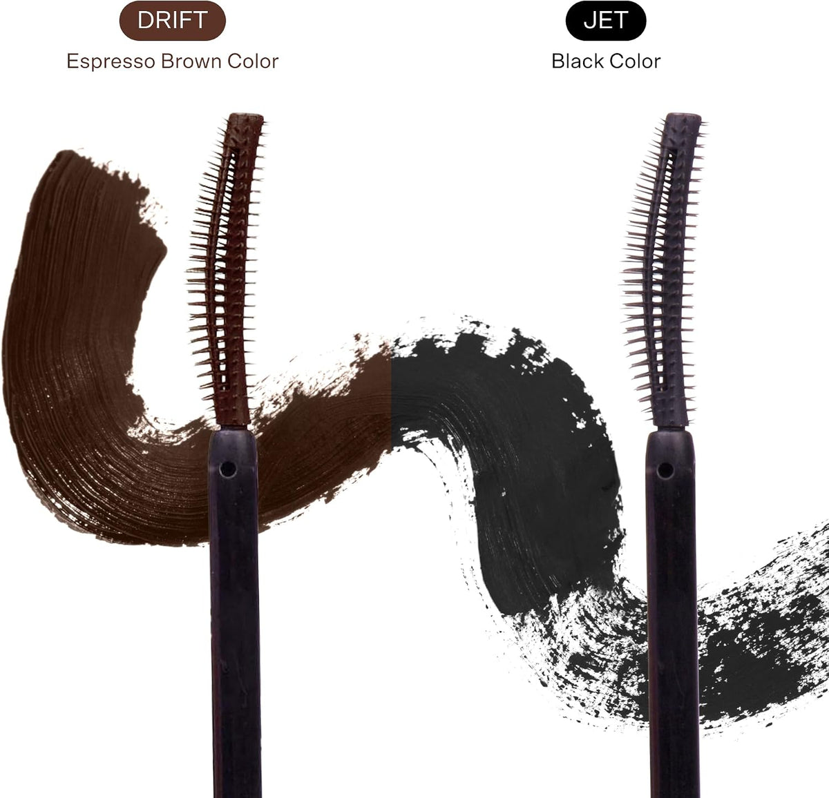 Tower 28 mascara drift brown swatch on skin