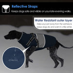 AOFITEE pet winter snowsuit with pain-free zipper guard