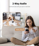 TKENPRO automatic pet treat dispenser showing 0.5 liter food storage capacity
