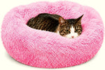 Whiskers & Friends Cat Beds for Indoor Cats, Fluffy Calming Donut Cat Bed, Small Dog Bed Washable - Orthopedic Soft Plush Pet Beds Sized for Kitten to Large Cats & Puppy to Small Dogs - Navy Grey 20'' - Image 15