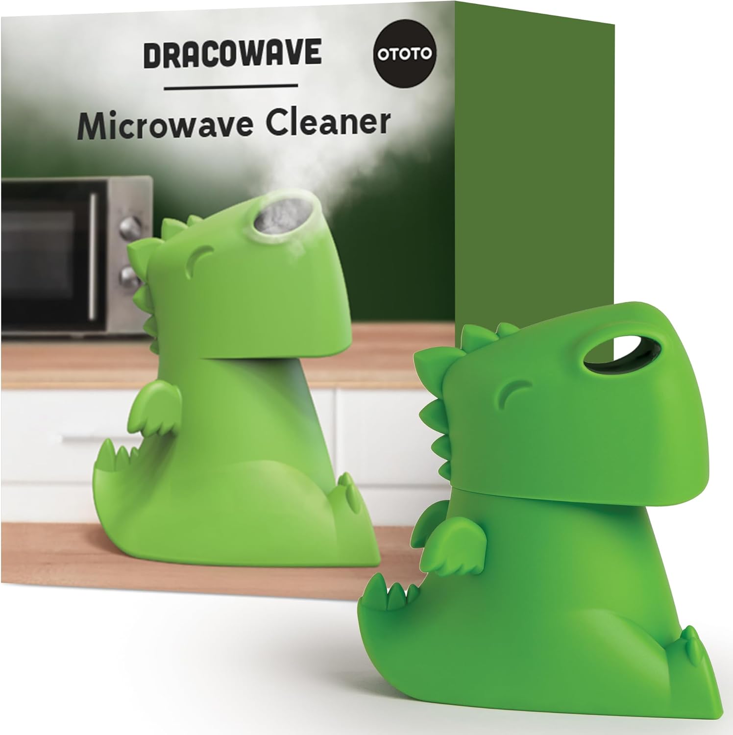 OTOTO Dracowave Microwave Cleaner front view dragon shaped steam cleaner
