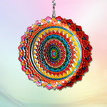FONMY Stainless Steel Wind Spinner Worth Gift Indoor Outdoor Garden Decoration Crafts Ornaments 12 inch Multi Color Mandala Wind Spinners - Image 15