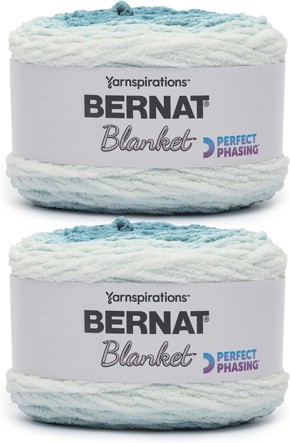 Bernat Blanket Perfect Phasing - 2 Pack of 220 Yards/10.5 oz Citron 100% Polyester Yarn - Image 10