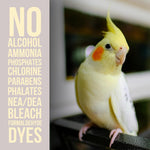 Bio enzymatic bird cage spray cleaning solution close up