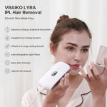 Vraiko Lyra hair removal handset showing sapphire cooling head