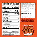 Individually wrapped mini caramel sticks spilled out of the Goetze's Cow Tales packaging.