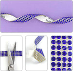 Craft project decorated with sparkling rhinestone ribbon strips