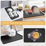 Garolue multi-purpose silicone mat used for drying kitchen accessories