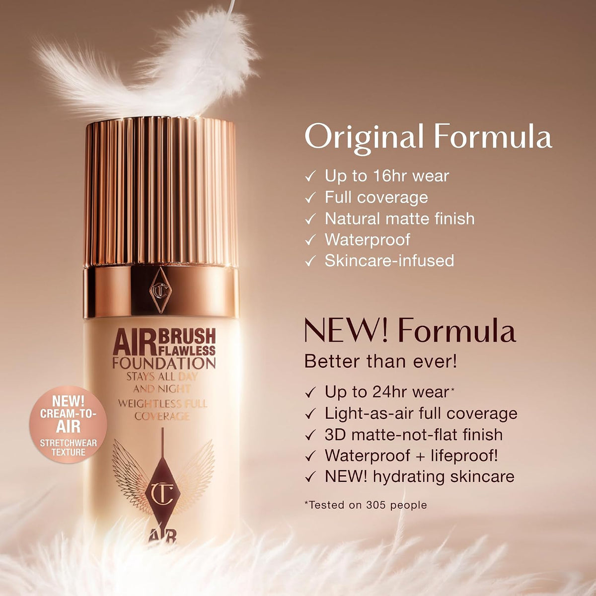 Charlotte Tilbury Airbrush Flawless Matte Foundation - Full Coverage Liquid Makeup with a Natural-Matte Finish - Smoothes & Blurs Pores - Waterproof & Transfer Resistant - Image 10