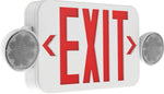 Hubbell emergency light front view showing red exit letters