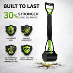 Heavy duty dual spring claw mechanism lifting waste from grass.