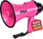 Pyle Portable Megaphone Speaker Siren Bullhorn - Compact, Battery Operated, 30W Power, Microphone, 2 Modes, PA Sound, 1200 Yards Range, Foldable Handle for Cheerleading and Police Use - (Silver) - Image 11