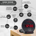 Sonic Alert digital alarm clock rear connection ports
