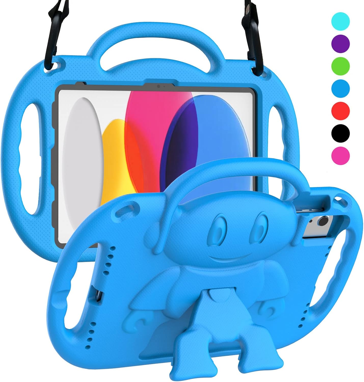 Suplik Kids Case for iPad eleventh generation heavy duty blue front view protection cover