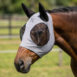 Fly Mask with Ears for Horses Soft Stretchy Mesh Horse Face Cover, Breathable Eye Protection Fly Masks UV Protective Horse Supplies (Black, L) - Image 12