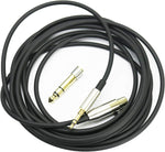 NewFantasia audio upgrade cable connected to studio headphones