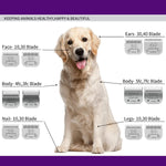 DODAER professional dog grooming blade attachment close up view highlighting the model compatibility stamp.