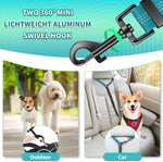 Heavy duty galvanized zinc alloy buckle hardware on the premium purple imported double dog leash