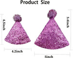 Adjustable elastic strap detail on pet birthday hat