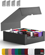 ZLCA Card Storage Box for MTG PTCG, Commander Deck Box Holds 3200+ Cards, Trading Card Storage Case with 4 Stoppers, Card Organizer for TCG Sport Cards(Black&Blue) - Image 11