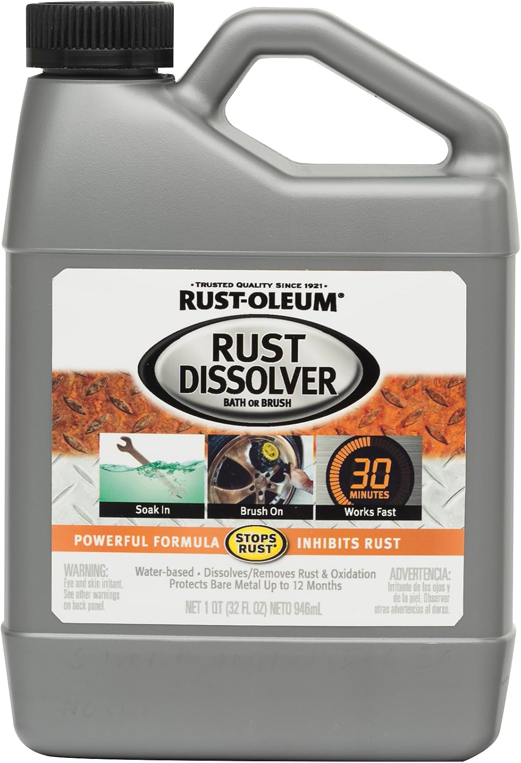 Rust-Oleum Rust Dissolver Soak and Bath front bottle view