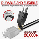 Skrizcable waterproof extension cable displayed in a garden setting