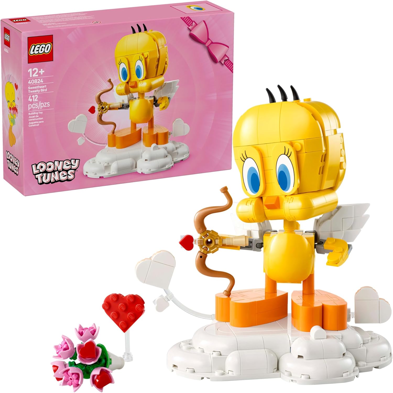 LEGO Looney Tunes Sweetheart Tweety Bird front view