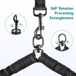 Dhgate dual bungee pet lead shock absorbing running leash for two dogs