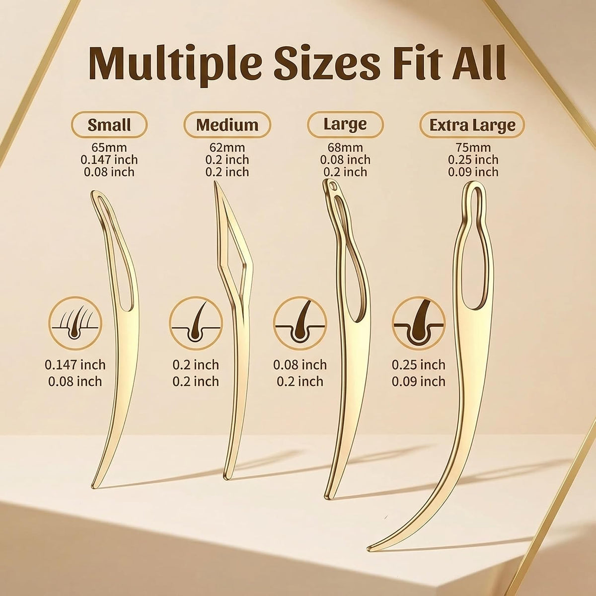 Upstore interlocking tools for sisterlocks showing metal alloy finish
