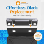 Stainless steel scraper blades pack of two for fish tank maintenance.