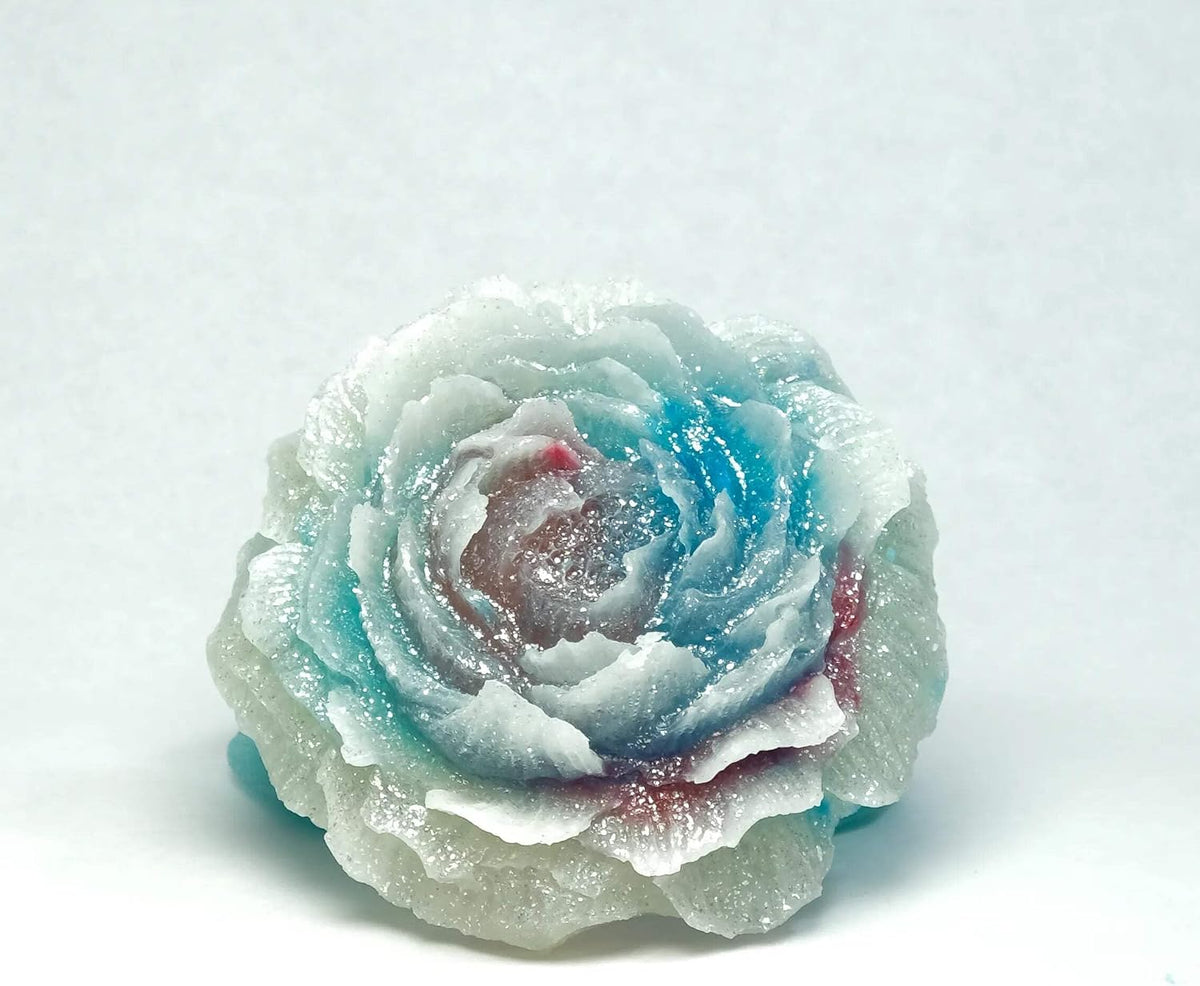 Silky Gem Peony Dream Kohakutou Crystal Candy - Handcrafted Floral Edible Gems - Vegan, Gluten-Free Gourmet ASMR Candy (Blue Raspberry & Cotton Candy) - Image 15