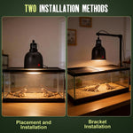Ceramic E26 socket inside Mecesor reptile light fixture dome