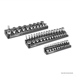 OEMTOOLS 22487 metric socket holder set arranged on metal tool chest
