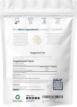 Micro Ingredients NAC 300 softgels nutrition facts label