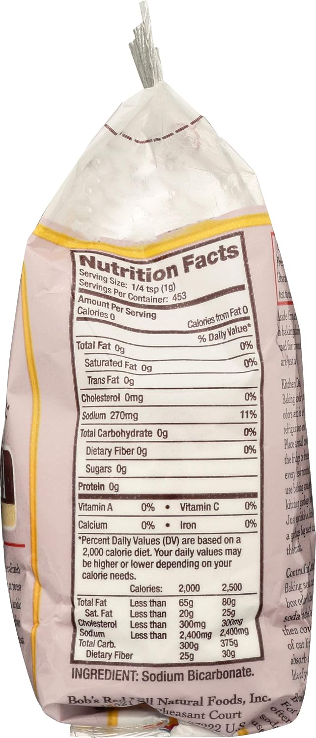 Bob's Red Mill Baking Soda container top opening
