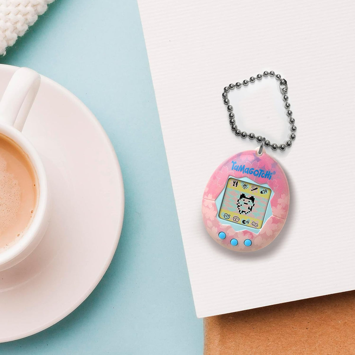 Tamagotchi original sakura handheld game LCD screen