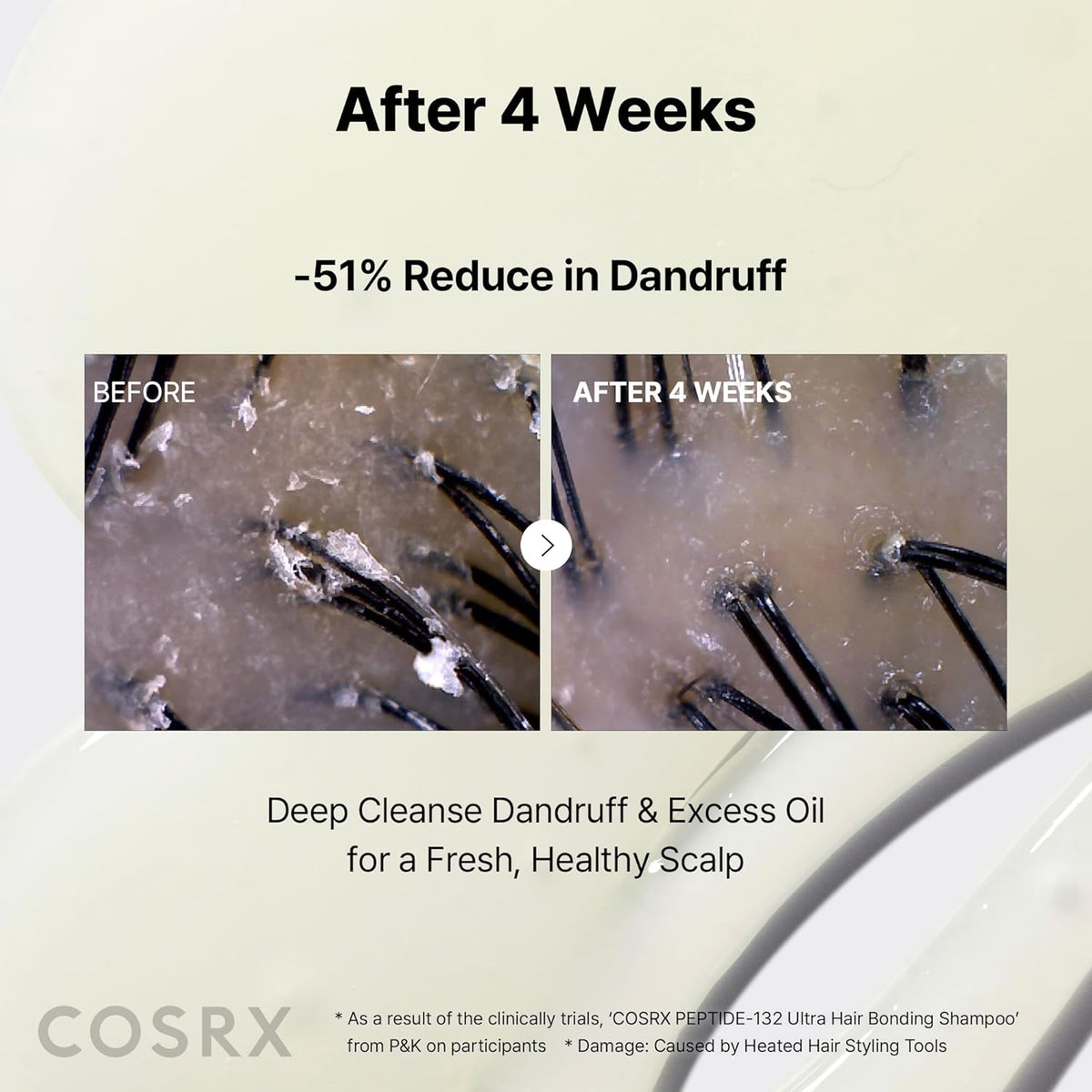 COSRX three step hair care routine layout for professional bond repair at home.