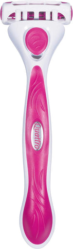 Schick Quattro women razor packaging and contents display