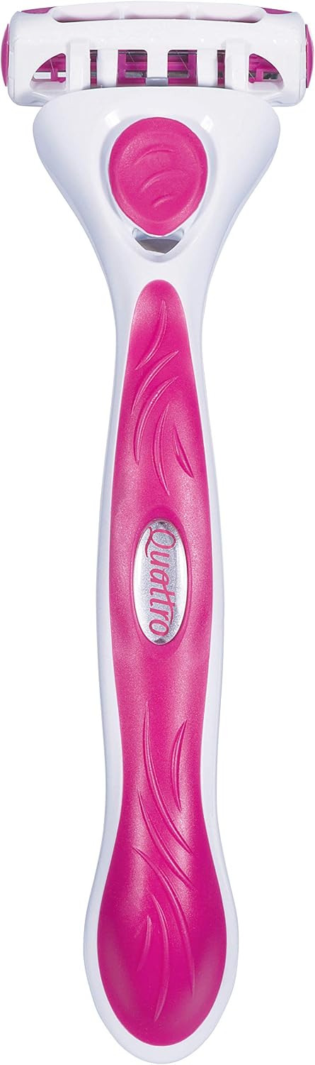 Schick Quattro women razor packaging and contents display