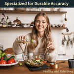 Vitafit digital food scale side angle showing slim profile design